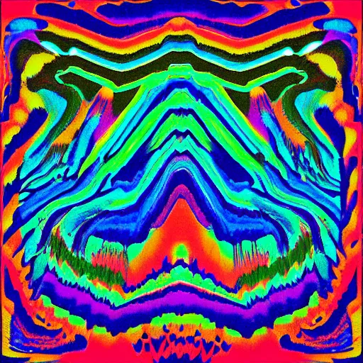 Image similar to “ animal collective - merriweather post pavilion album cover ”