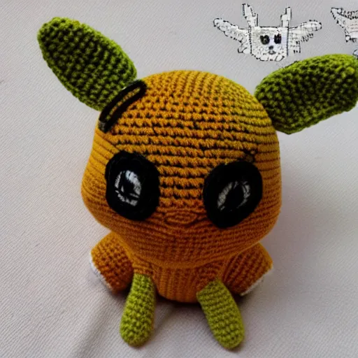 Prompt: crochet eevee