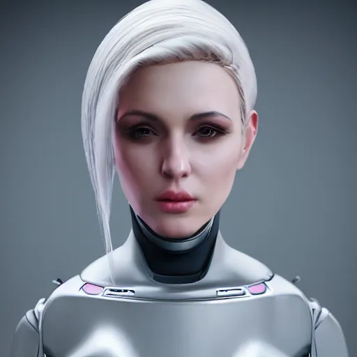 Prompt: portrait of female android, unreal engine 5