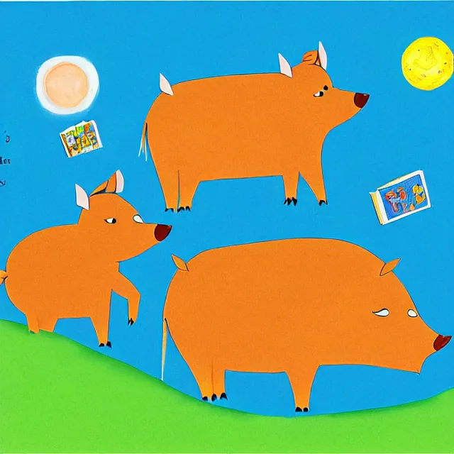 Prompt: children's book cover illustration for the boarenstain boars