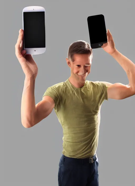 Image similar to cell phone with arms and legs