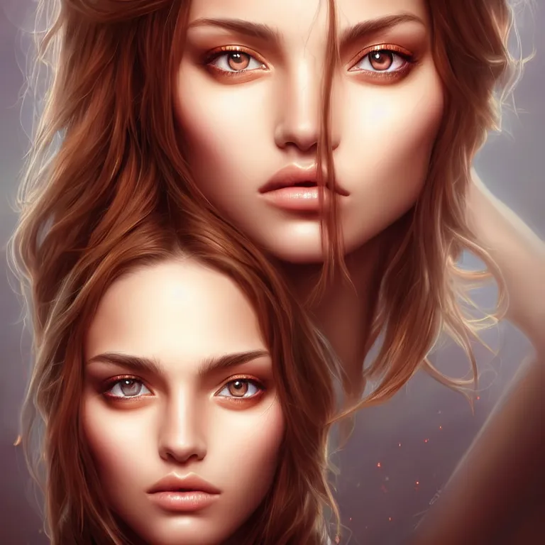Prompt: two eye art, intricate, super highly detailed, professional digital painting, artstation, smooth, sharp focus, no blur, no dof, extreme illustration, art by artgerm, perfect natural skin tones, facing and looking at the viewer, the eyes are beautiful and symmetrical