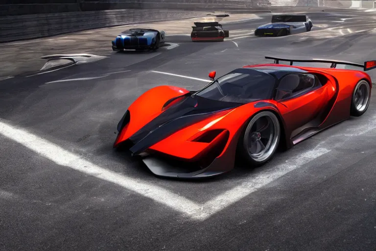 Image similar to photo wallpaper sport car gran turismo 7 forza horizon need for speed fast and furious 5 unreal engine supercar hypercar game concept car octane render, 4 khd 2 0 2 2 3 d cgi rtx style chrome reflexion global illumination ray tracing hdr arstation pixar and disney unreal