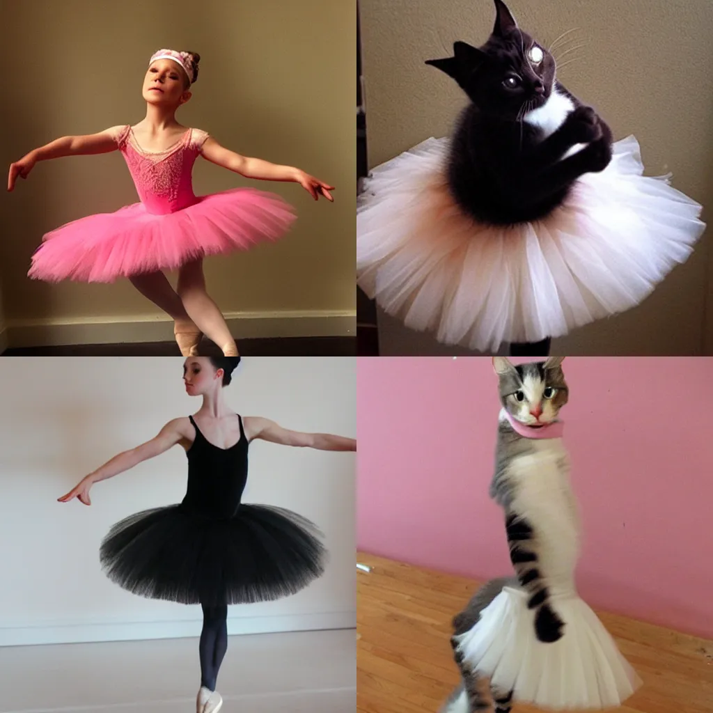 Prompt: ballerina cat