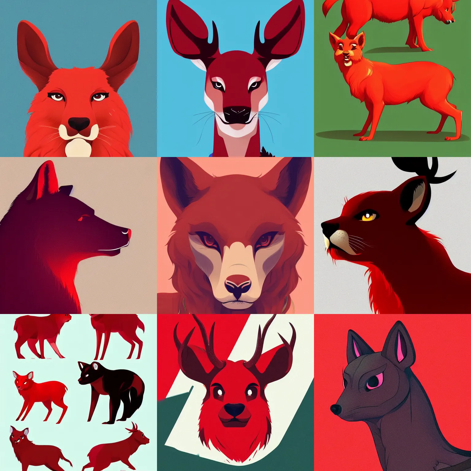 Prompt: red deer fursona. clean cel shaded vector art. minimalist illustration art by lois van baarle, artgerm, helen huang, by makoto shinkai and ilya kuvshinov, rossdraws