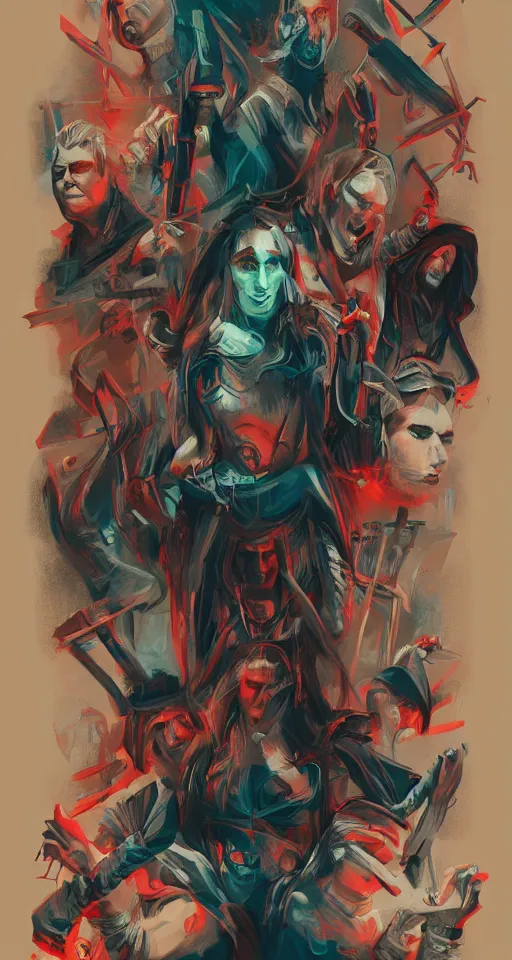 Image similar to queens of the stone age, concept art, trending on artstation