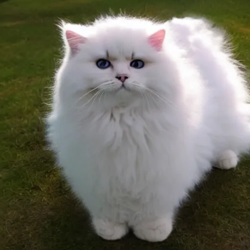 Prompt: photograph of the fluffiest cat in the universe