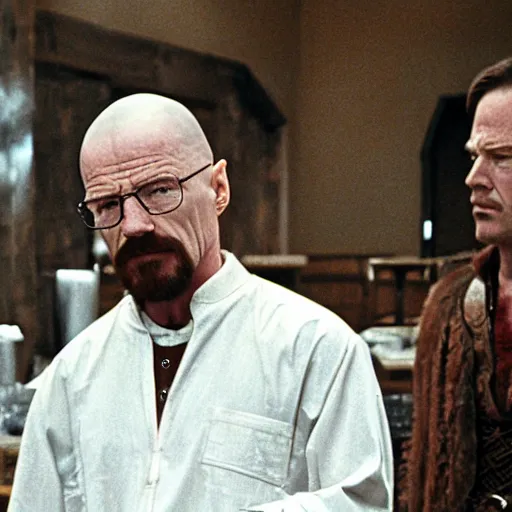 Image similar to Walter White at the council of Elrond