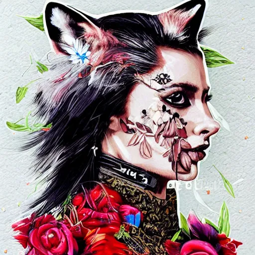 Image similar to portrait of a royal fox by Sandra Chevrier, trending on Artstation