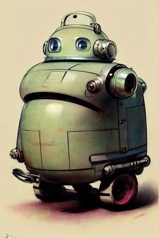 Prompt: ( ( ( ( ( 1 9 5 0 s retro future android robot fat robot pig wagon. muted colors., ) ) ) ) ) by jean - baptiste monge,!!!!!!!!!!!!!!!!!!!!!!!!!