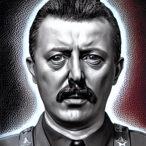 Prompt: Portrait of Igor Ivanovich Strelkov while he is calling for war total mobilization, photo-realistic, color image, 2K, highly detailed, bodyhorror by H.R.Giger, tends to have fractal structure