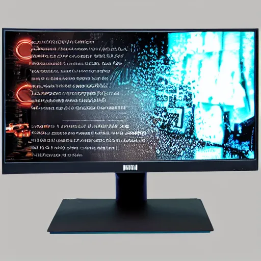 Image similar to gaming monitor under rain