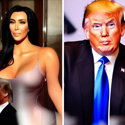 Image similar to Donald Trump as Kim Kardashian