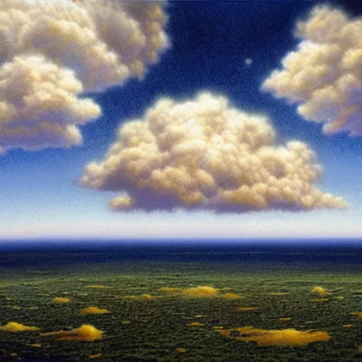 Image similar to fruit, heaven, in heaven, heavenly cloud, peter elson, 8 k, extremely detailed, puffy clouds