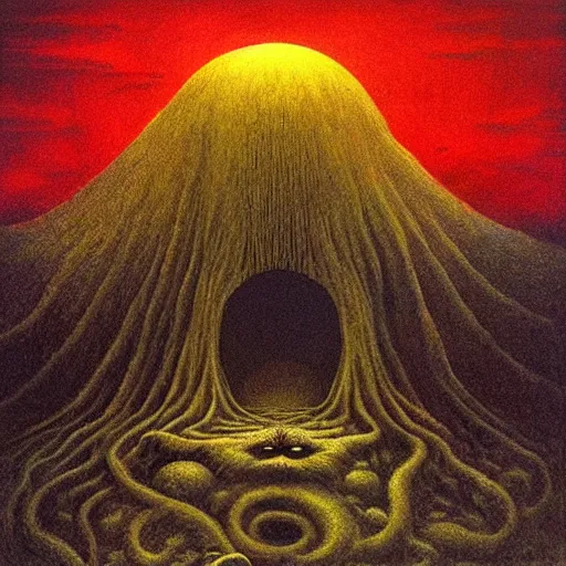 Image similar to the king in yellow, eldritch, Zdzisaw Beksinski