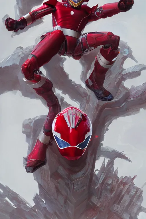 Image similar to portrait of stephen hawking as red ranger from power rangers, intricate, highly detailed, smooth, artstation, digital illustration by Ruan Jia and Mandy Jurgens and Artgerm and Wayne Barlowe and Greg Rutkowski and Zdislav Beksinski