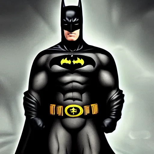 Image similar to thick batman, realistic, 4 k,