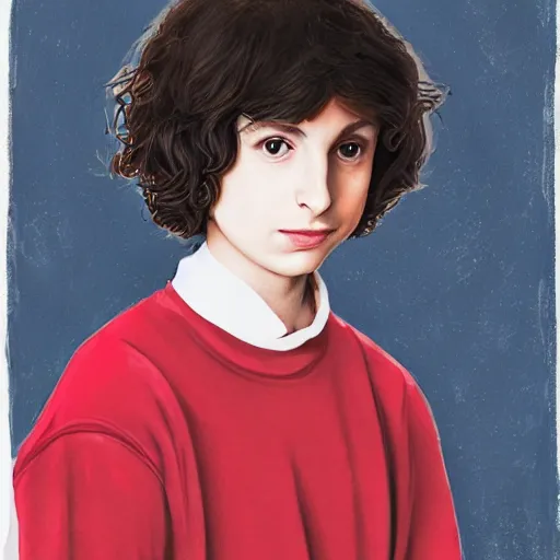 Image similar to finn wolfhard by caravaggio