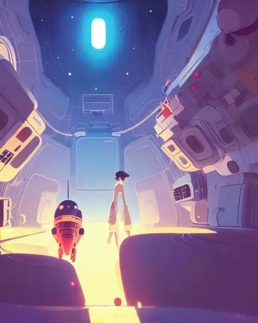 Image similar to space station deep space, cory loftis, james gilleard, atey ghailan, makoto shinkai, goro fujita, studio ghibli, rim light, exquisite lighting, clear focus, very coherent, plain background, soft painting