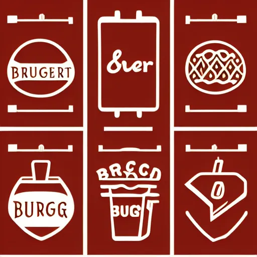 Image similar to high quality and iconic vector logo for a burger restaurant