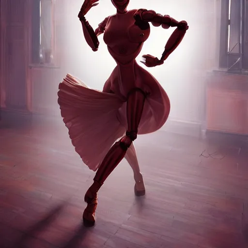 Prompt: a woman dancing tango, ( woman ) looks like humanoid robot!, without ( dress ), symmetrical, intricate, epic lighting, cinematic composition, hyper realistic, 8 k resolution, unreal engine 5, by artgerm, tooth wu, dan mumford, beeple, wlop, rossdraws, james jean, marc simonetti, artstation