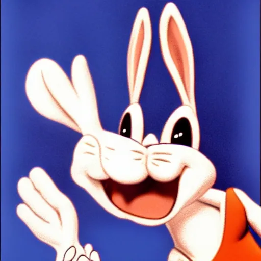 Prompt: a photograph of bugs bunny, photoreal