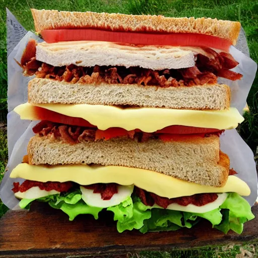 Image similar to how sandwiches grow