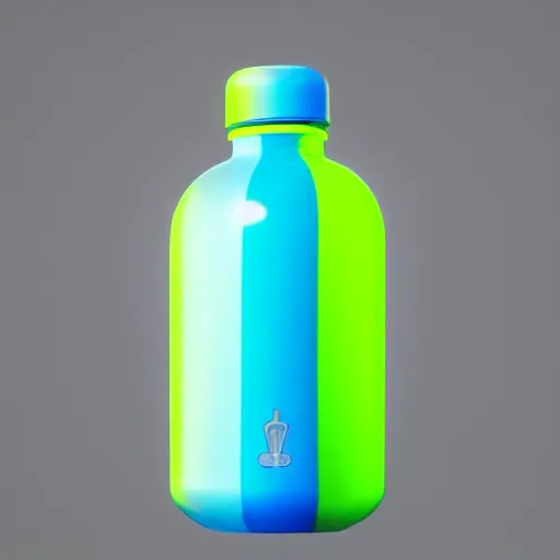 Solid Pale Light Blue Color Water Bottle by PodArtist