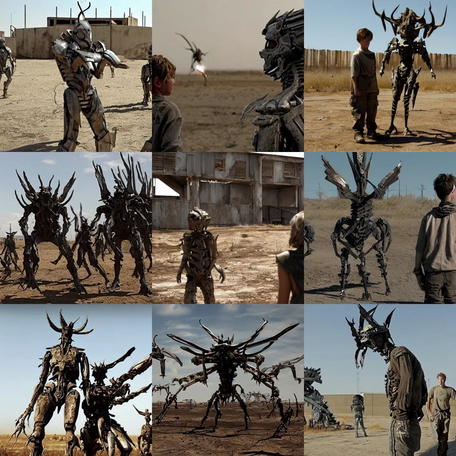 Prompt: a film still from district 9 ( 2 0 0 9 )