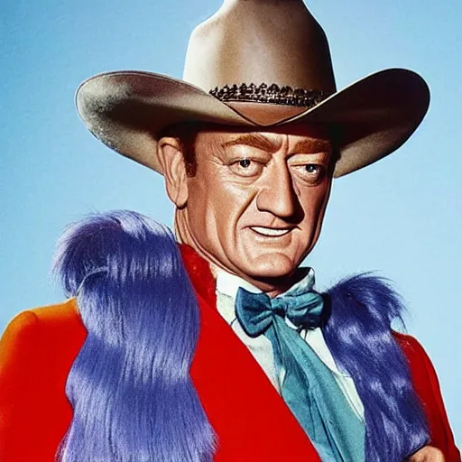 Image similar to “ john wayne in rupaul ’ s drag race ”