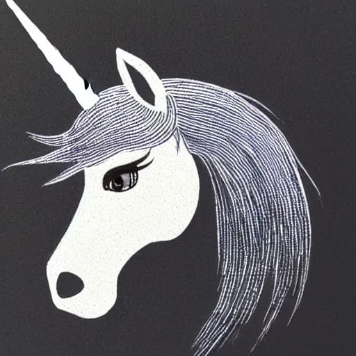 Prompt: unicorn, drawn with dots, art, minimalist, simple,