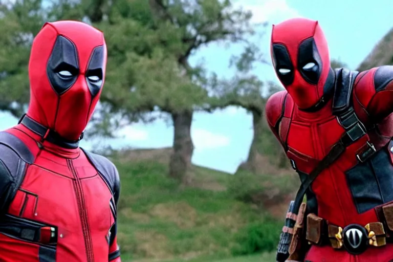 Prompt: ryan reynolds as deadpool playing buttercup in the princess bride ( 1 9 8 7 ), cinematography 4 k