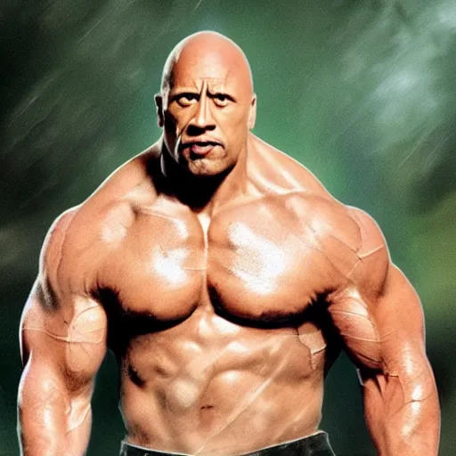 Prompt: the Incredible Hulk as Dwayne the rock Johnson