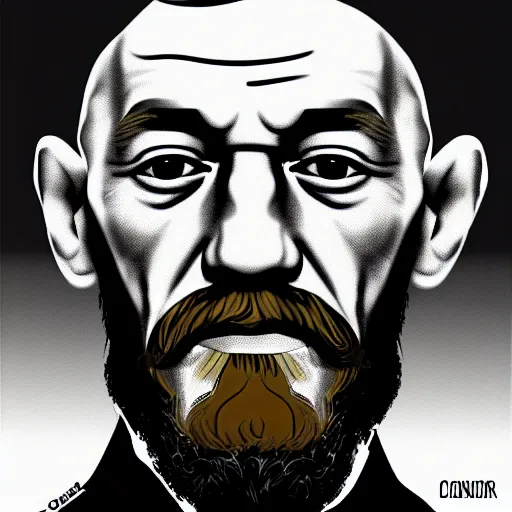 Image similar to conor mcgregor as mahatma gandhi, hindi art, digital art