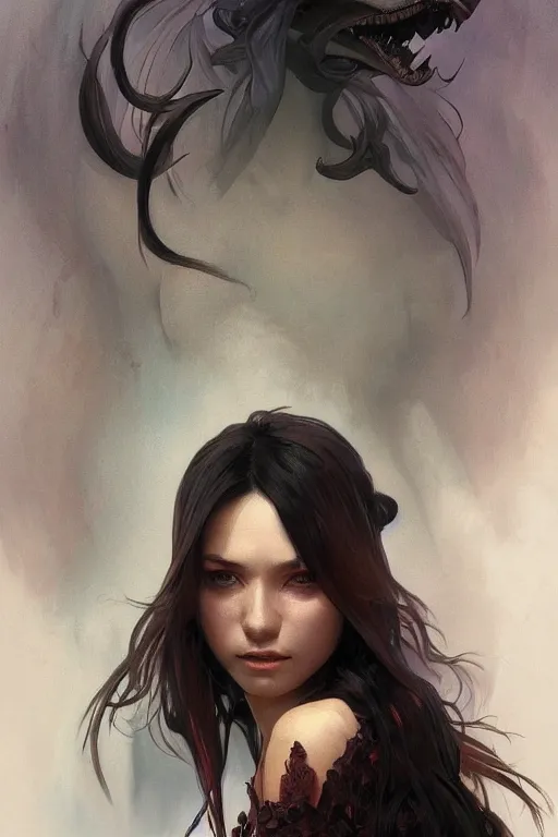 Image similar to Demon knocking on my mind, highly detailed, digital painting, artstation, concept art, smooth, sharp focus, illustration, ArtStation, art by artgerm and greg rutkowski and alphonse mucha and Charlie Bowater, Trending on artstation, artstationHD, artstationHQ, 4k, 8k