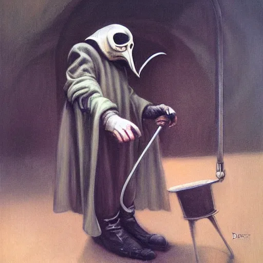 Image similar to plague doctor by dorian vallejo