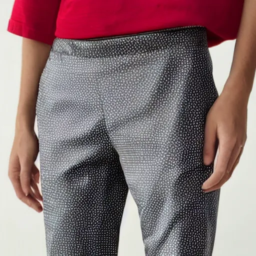 Image similar to short nylon pants with White dots