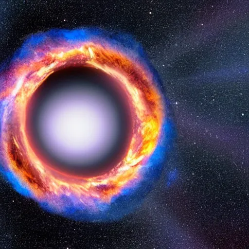 Prompt: black hole, on earth, with views of the other side