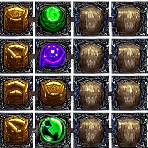 Image similar to Sprite sheet of RPG skill icons, World of Warcraft, League of Legends, DOTA 2