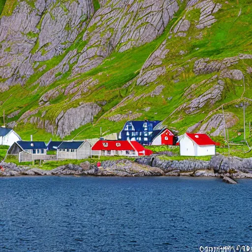 Image similar to Lofoten, Norway 1800s the start of Norwegian fishing village, Real Event, Historical Event, Realistic,