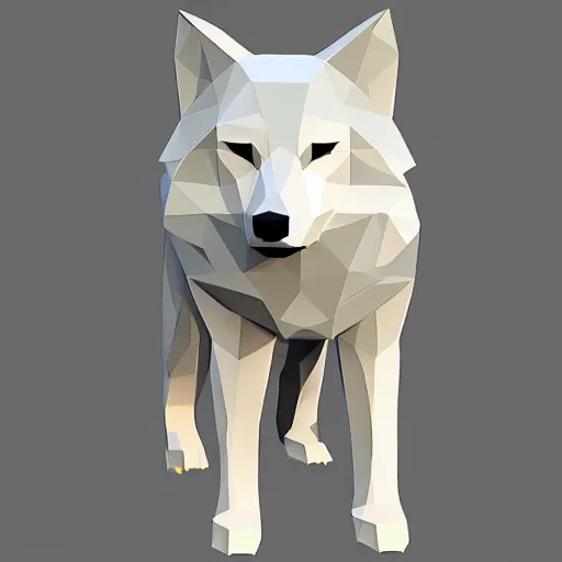 Image similar to Low poly wolf