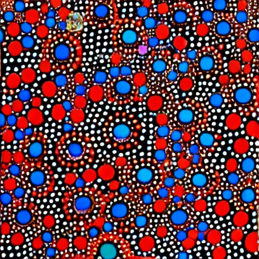 Image similar to A new dynamic reflection art piece, by Yayoi Kusama