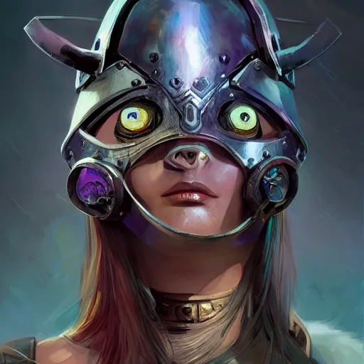 Image similar to cyberpunk viking helmet mask warrior goddess robot ninja fantasy, art gta 5 cover, official fanart behance hd artstation by jesper ejsing, by rhads, makoto shinkai and lois van baarle, ilya kuvshinov, ossdraws