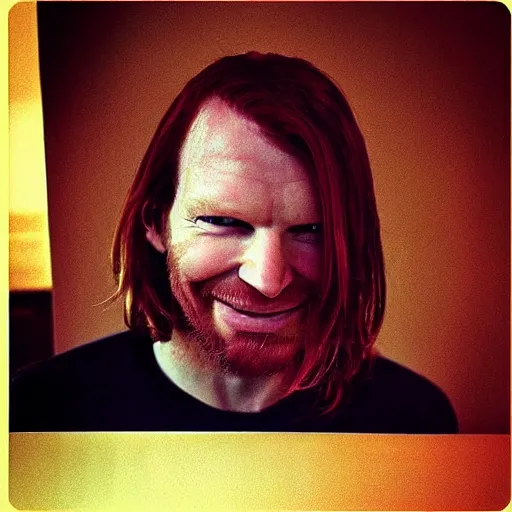 Image similar to “ aphex twin is agent smith from the matrix smiling, portrait cinematic photography award winning ”