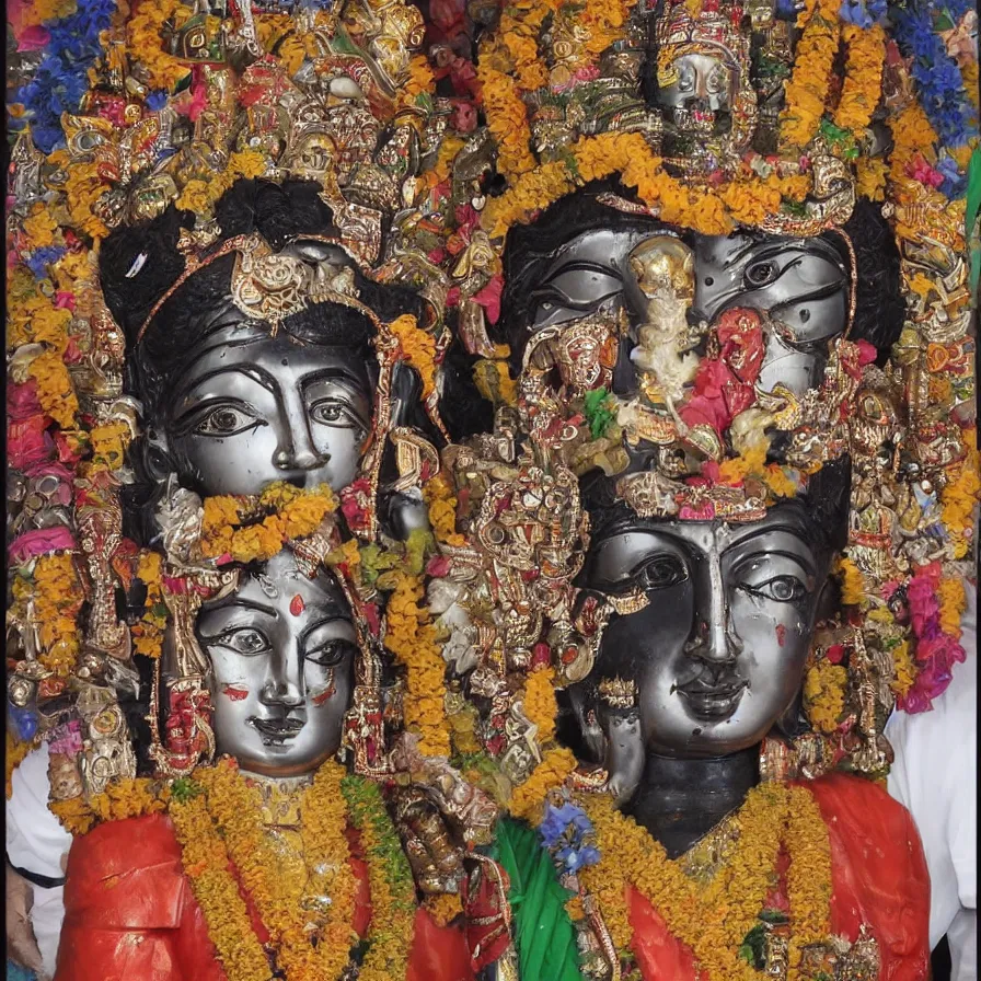 Image similar to faces of all hindu deities combined into one face