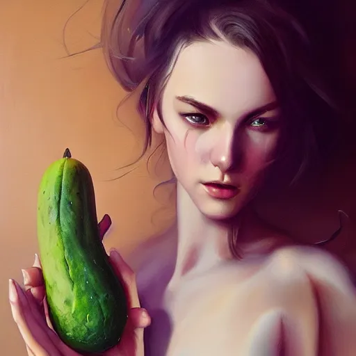 Prompt: ennie award winner lauren walsh lovingly cradling an avacado, fullbody, ultra high detailed, oil painting, greg rutkowski, charlie bowater, yuumei, yanjun cheng, lauren walsh, unreal 5, daz, hyperrealistic, octane render, rpg portrait, dynamic lighting, fantasy art, beautiful face