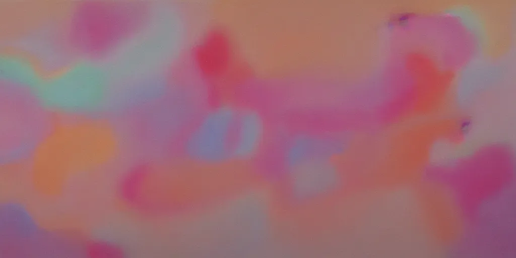 Image similar to an abstract painting of blush pastel blobs with smooth color transitions