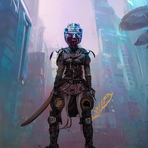 Image similar to cyberpunk viking helmet mask warrior goddess robot ninja fantasy, art gta 5 cover, official fanart behance hd artstation by jesper ejsing, by rhads, makoto shinkai and lois van baarle, ilya kuvshinov, ossdraws