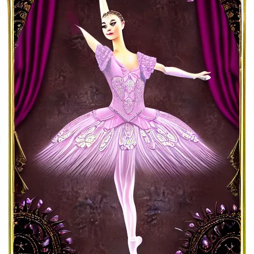 Image similar to ballerina princess of diamonds gorgeous, ornate, intricate, detailed, stunning, masterpiece, 4 k