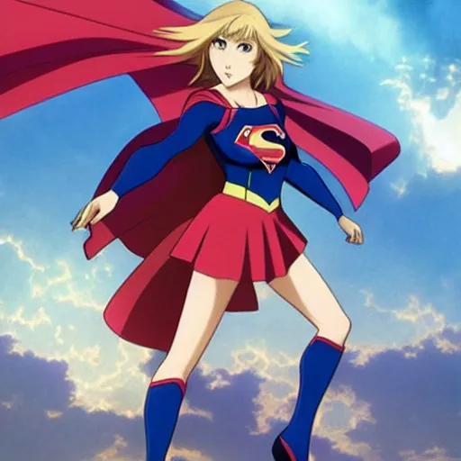 Prompt: “ supergirl, still from a 2 0 1 0 s anime, william - adolphe bouguereau ”